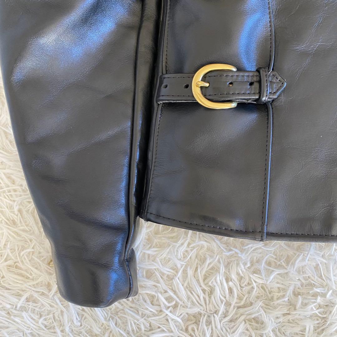 【美品】バンソン　タイプB ライナー付　シングルライダース　34 ブラック