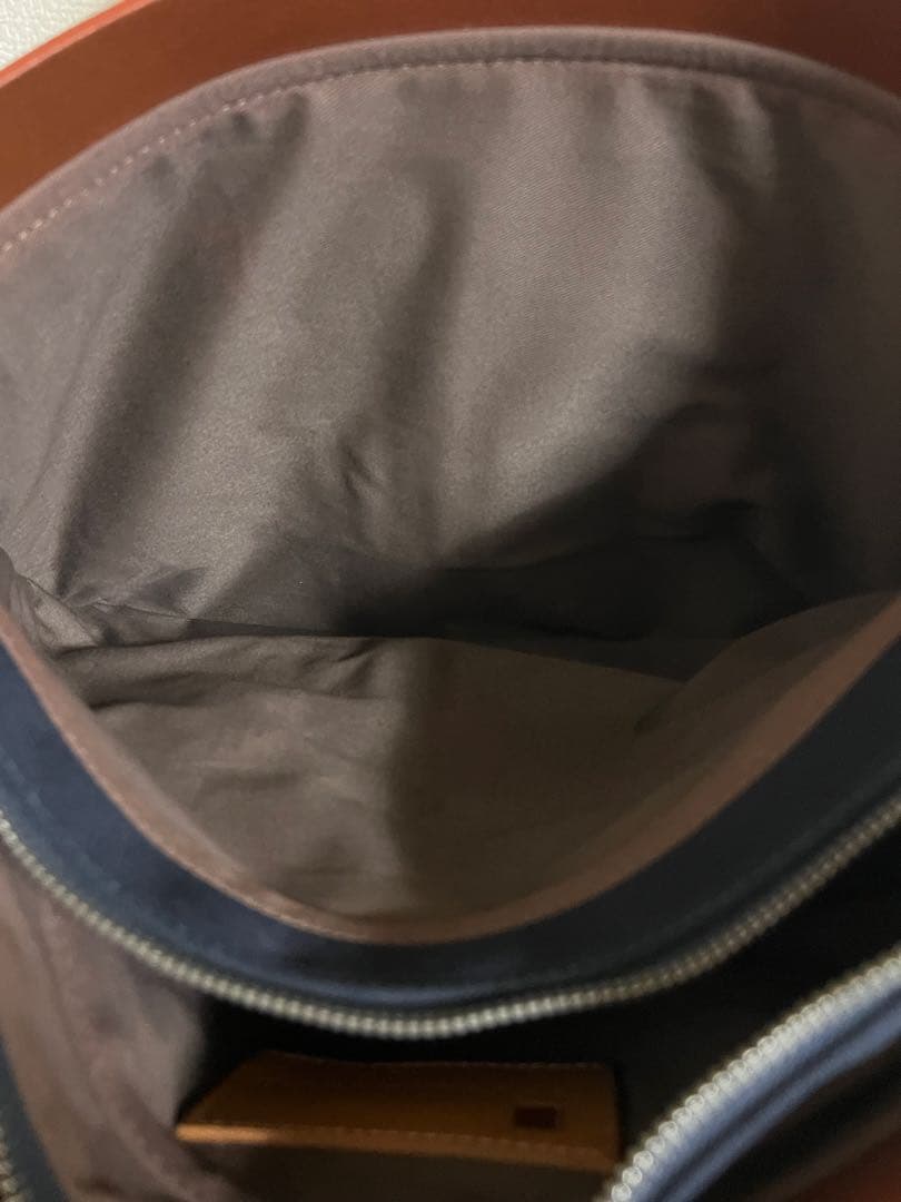 未使用級 ステファノマーノ ビジネスバッグ 2way ナイロン レザー ブルー