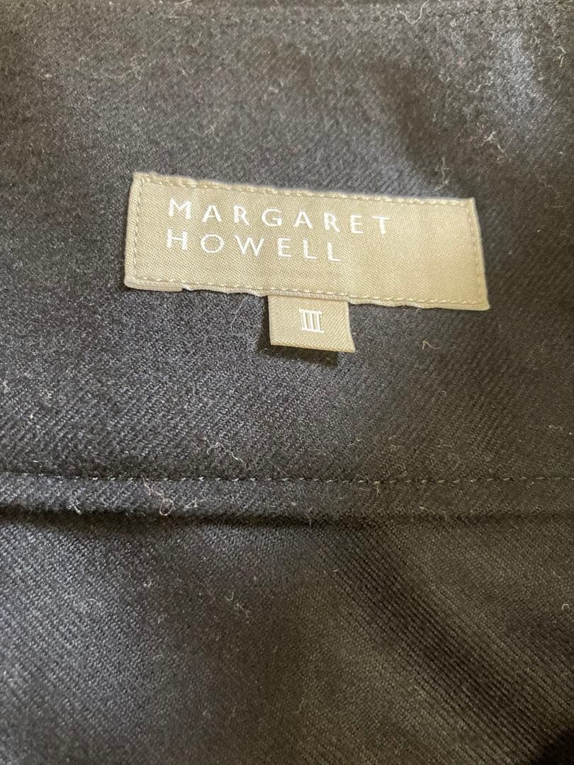 マーガレットハウエル フレアスカート　ブラックⅢ 美品