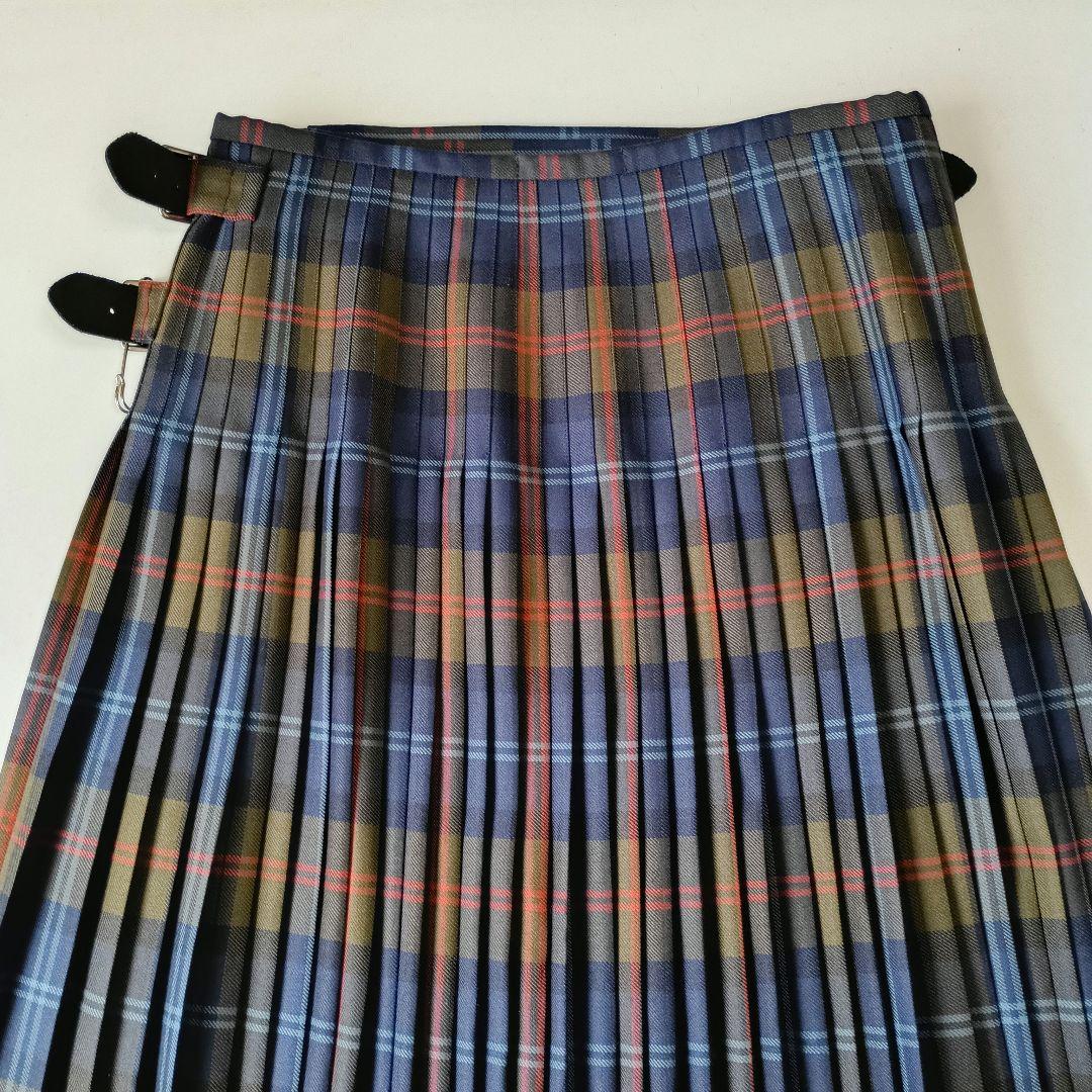 美品　オニールオブダブリン×ロイスクレヨン　チェック　ひざ丈巻きスカート