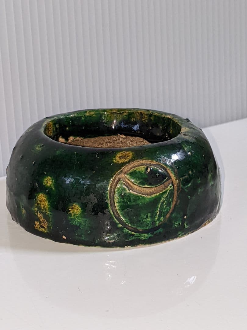 楽焼き　九代了入　蓋置　茶道具