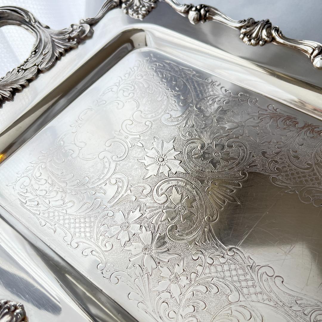 【ギャラリートレー】 ロングタイプ 56cm ハンドル/飾りフット 大型