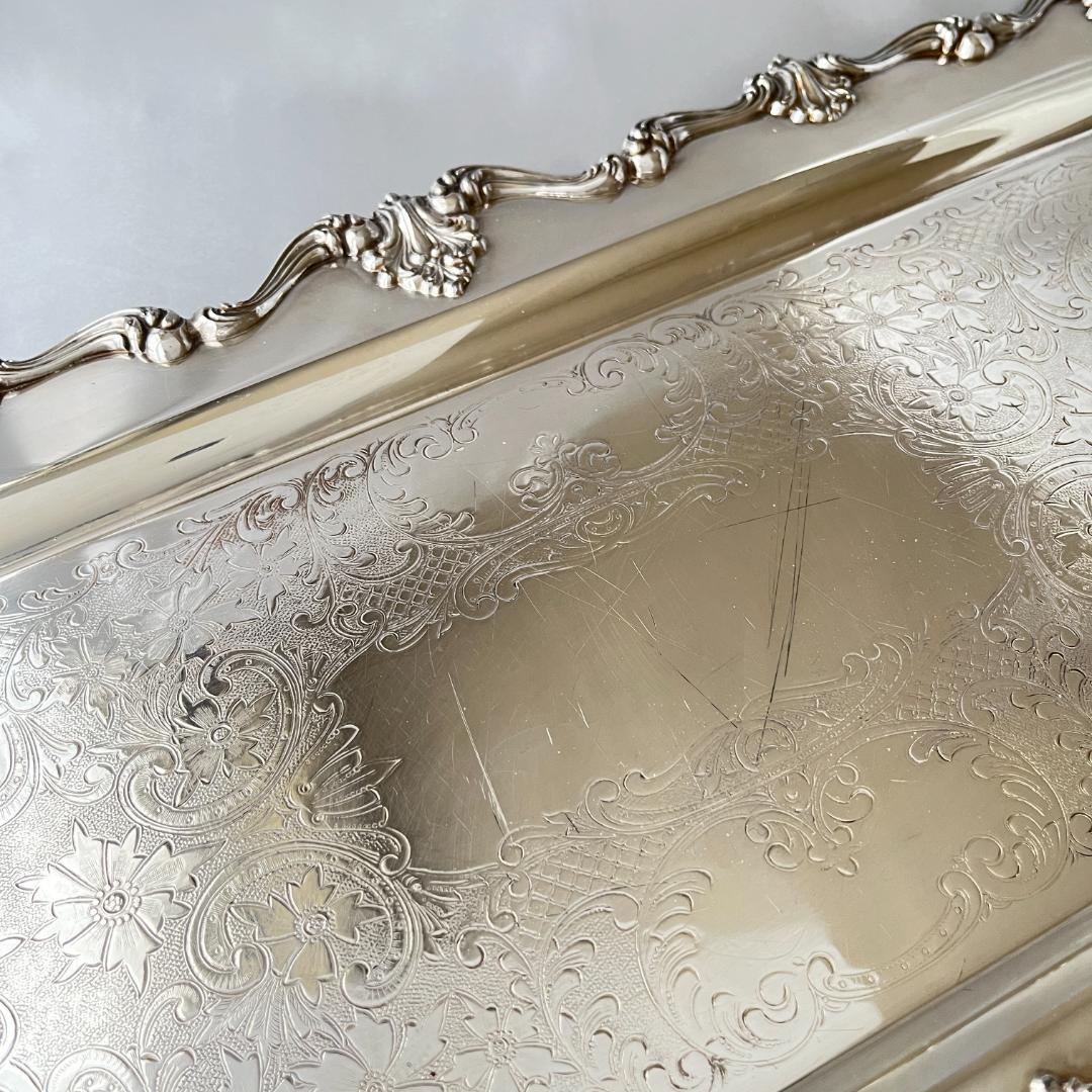 【ギャラリートレー】 ロングタイプ 56cm ハンドル/飾りフット 大型