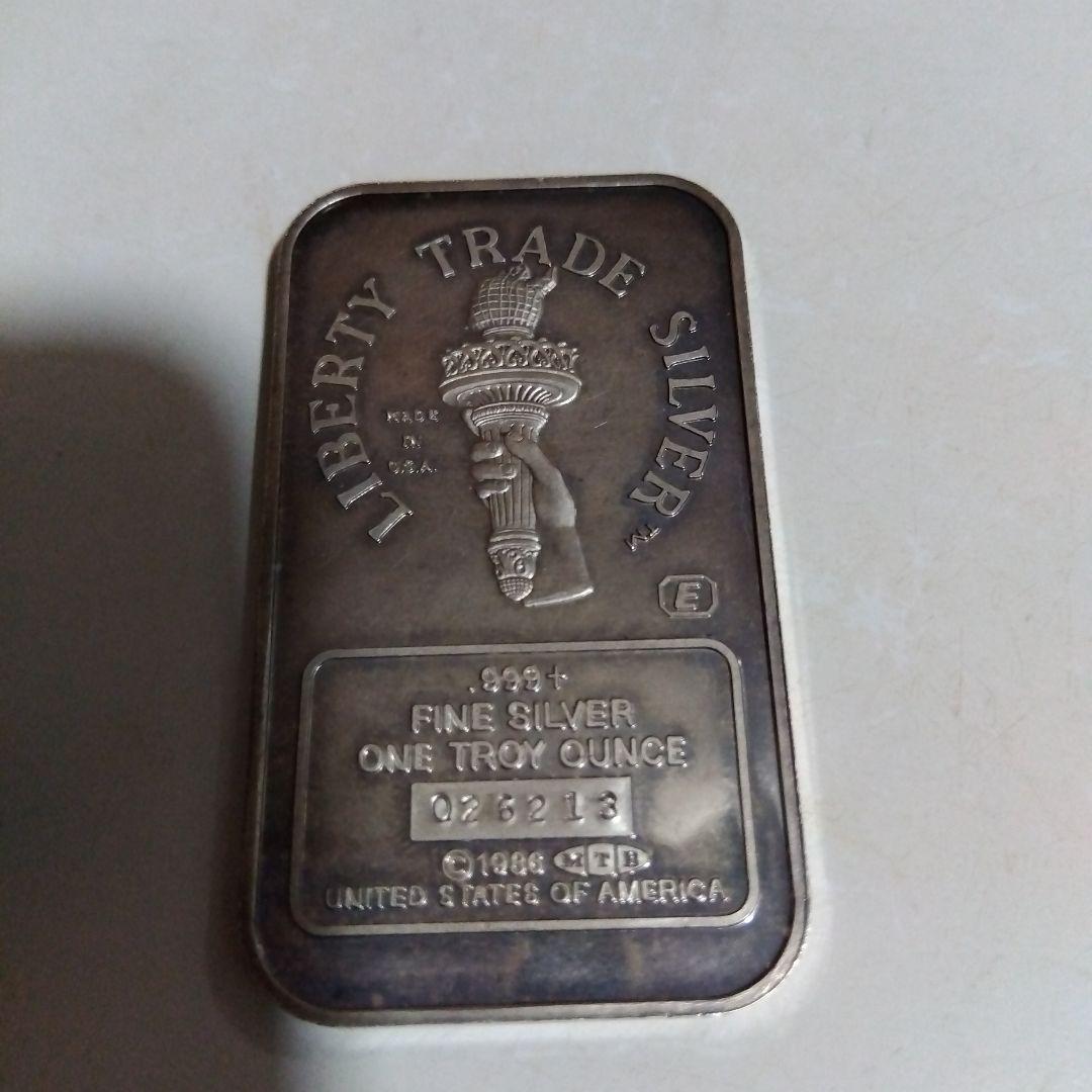 liberty traed silver 1トロイオンス シルバーバー