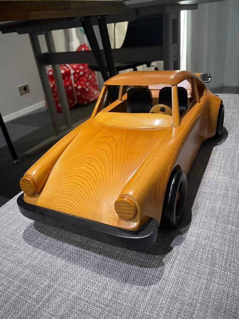【希少】木製　スポーツカー アンティーク　約50cm