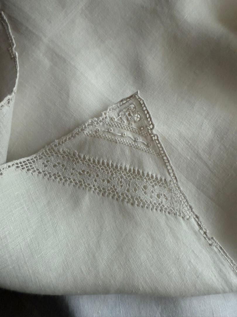 SALE❣️フランスアンティーク花柄刺繍レースクロスカーテンஐ⑥