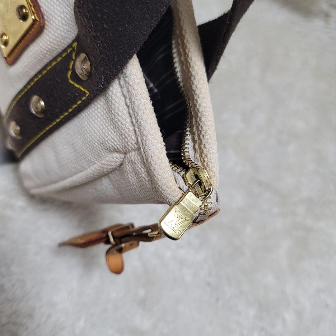 ルイヴィトン アンティグア カバ PM ハンドバッグ ホワイト ブラウン