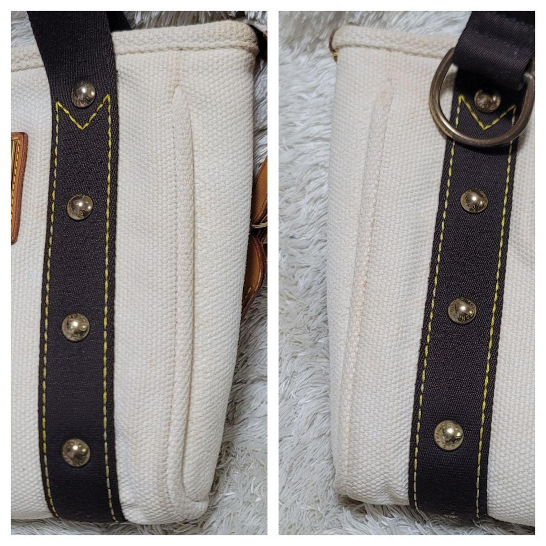 ルイヴィトン アンティグア カバ PM ハンドバッグ ホワイト ブラウン