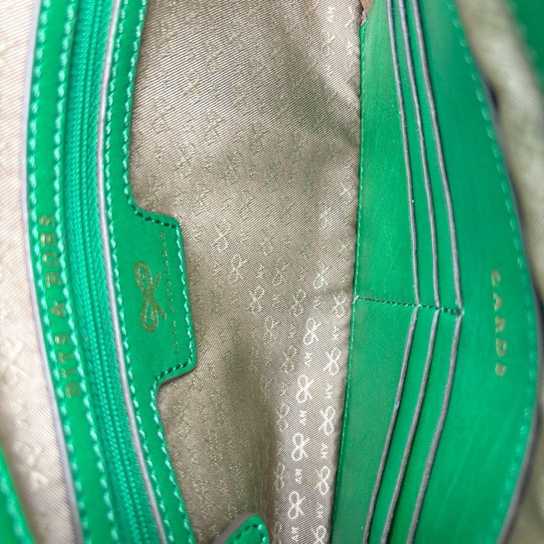 良品◎ アニヤハインドマーチ 斜めがけ可 ショルダーバッグ レザー グリーン