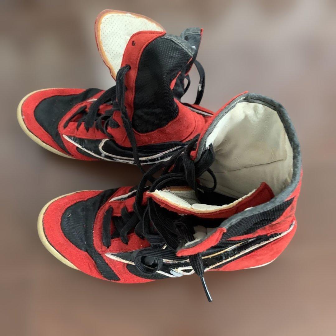 ボクシングシューズ レッド/ブラック ハイカット