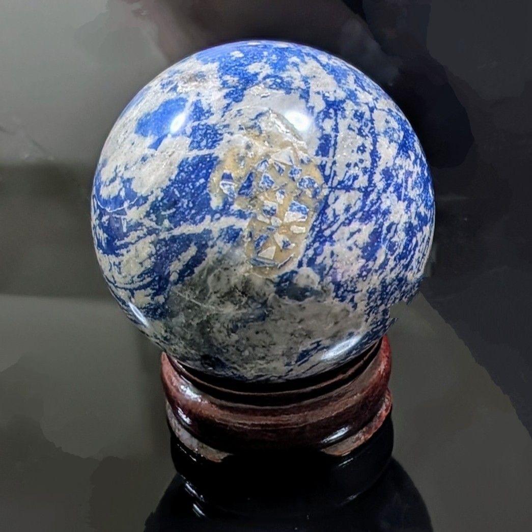 チリ産 ラピスラズリ スフィア 台座付属