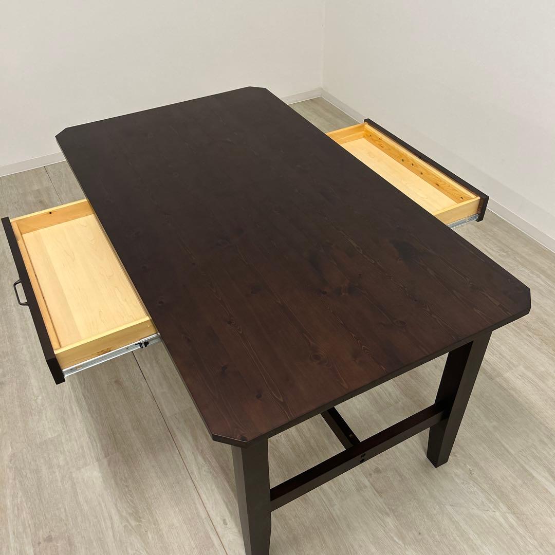 展示品・アウトレット★カントリー調ダイニングテーブル 食卓 北欧スタイル 無垢