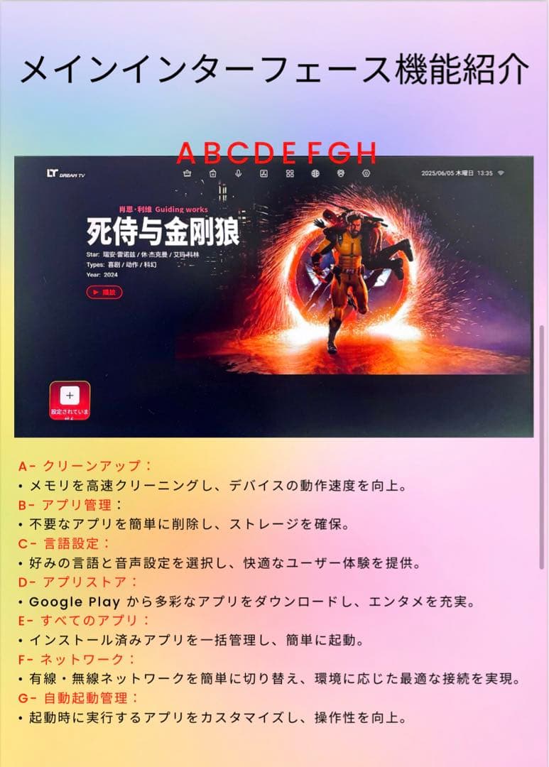 新品夢想TVボック/4K UHD画質/日本語取扱説明書付き/日本初上陸