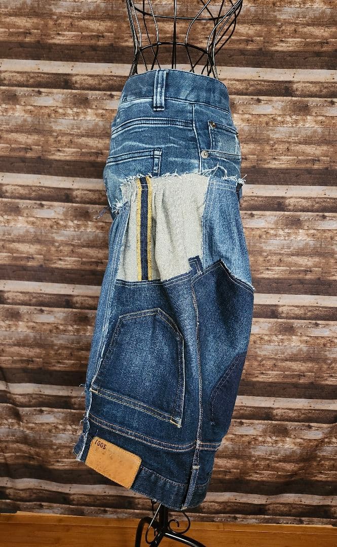 リメイクデニム　バルーンハーフパンツ