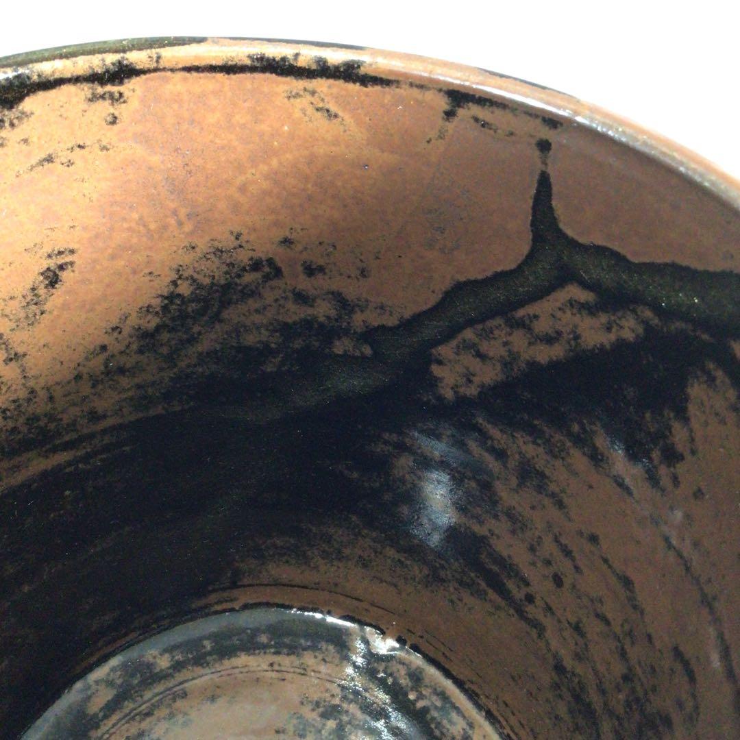 Ｐ３２５　水指　『膳所焼』『雄松苑造』『一重口水指』　共箱　茶道具