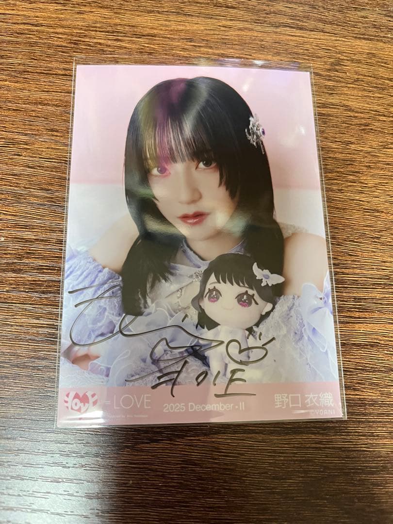 ＝LOVE野口衣織さん　直筆入り生写真『イコラブモーリーファンタジーコラボ③』