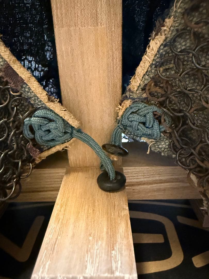 ⭕️ 江戸時代　鎖帷子　【鉢金付き鎖頭巾】　幕末　新撰組　忠臣蔵　❶