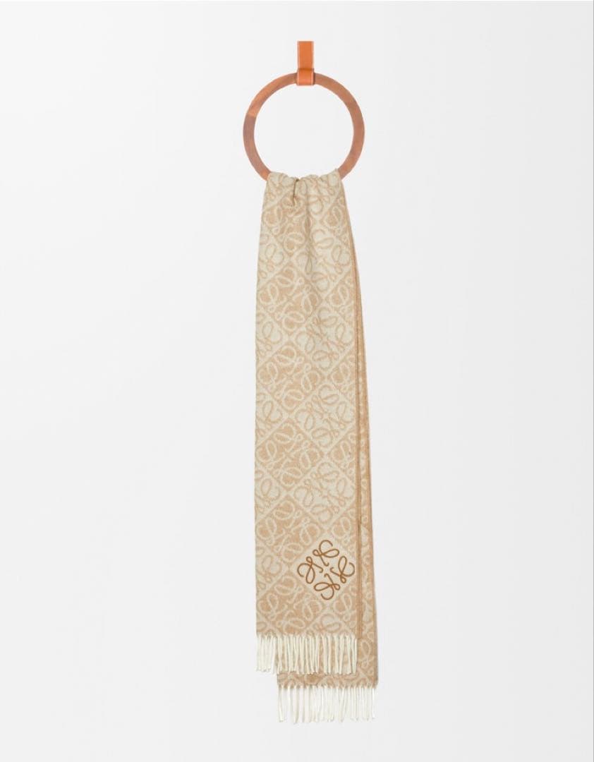 LOEWE アナグラム スカーフ（ウール&カシミヤ）