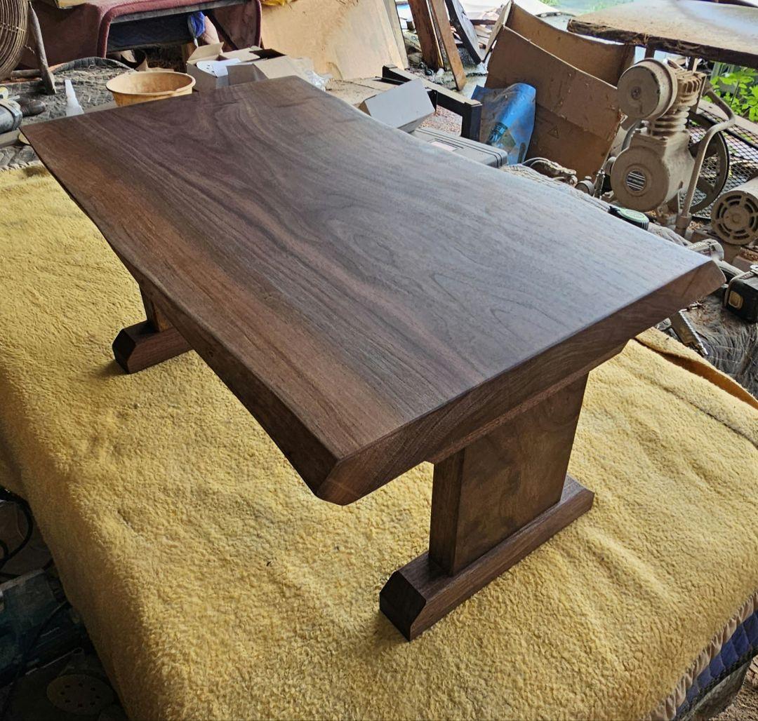 ウォールナット　一枚板　ローテーブル　ダイニング　テーブル　リビング　おしゃれ