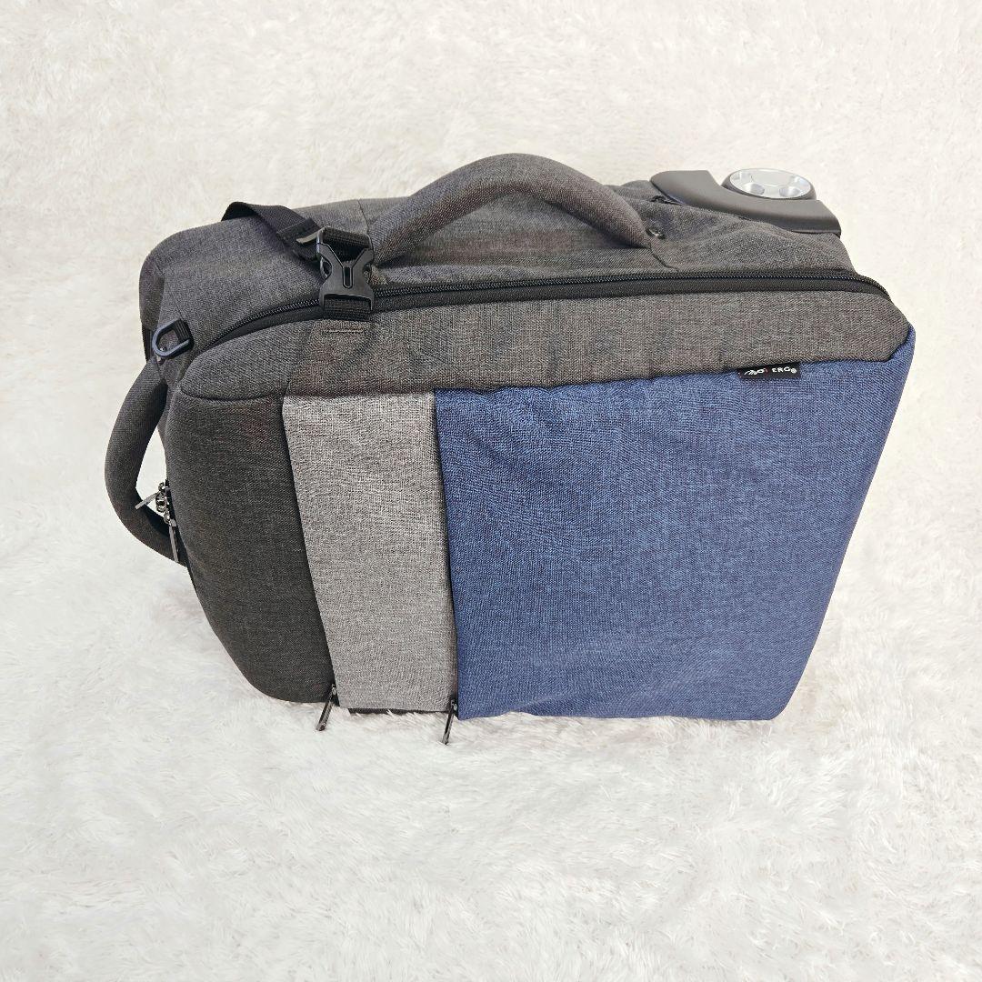 美品 4way 軽量 多機能キャリー 大容量 リュック キャリーバッグ グレー