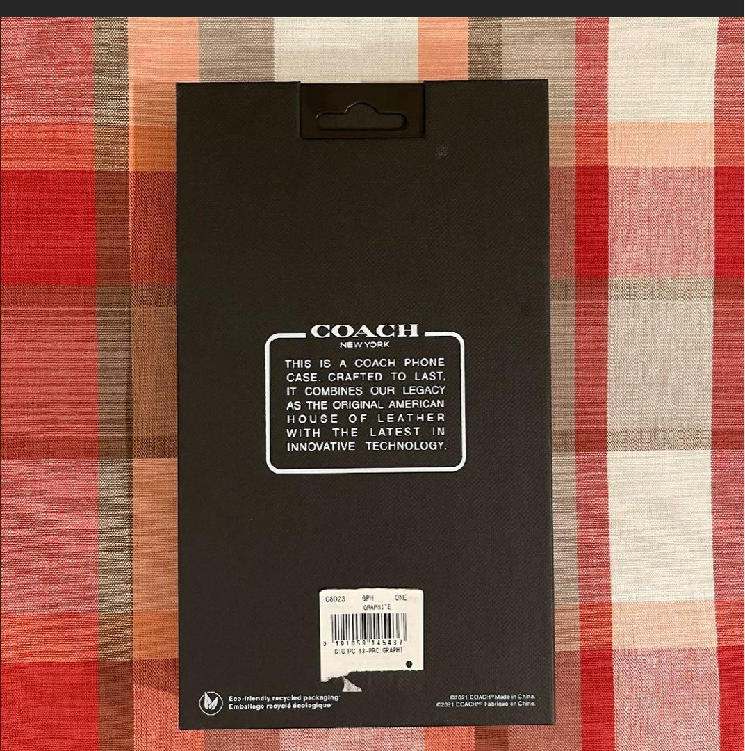 COACH iPhone13 pro ケース C8023 GRAPHITE 1