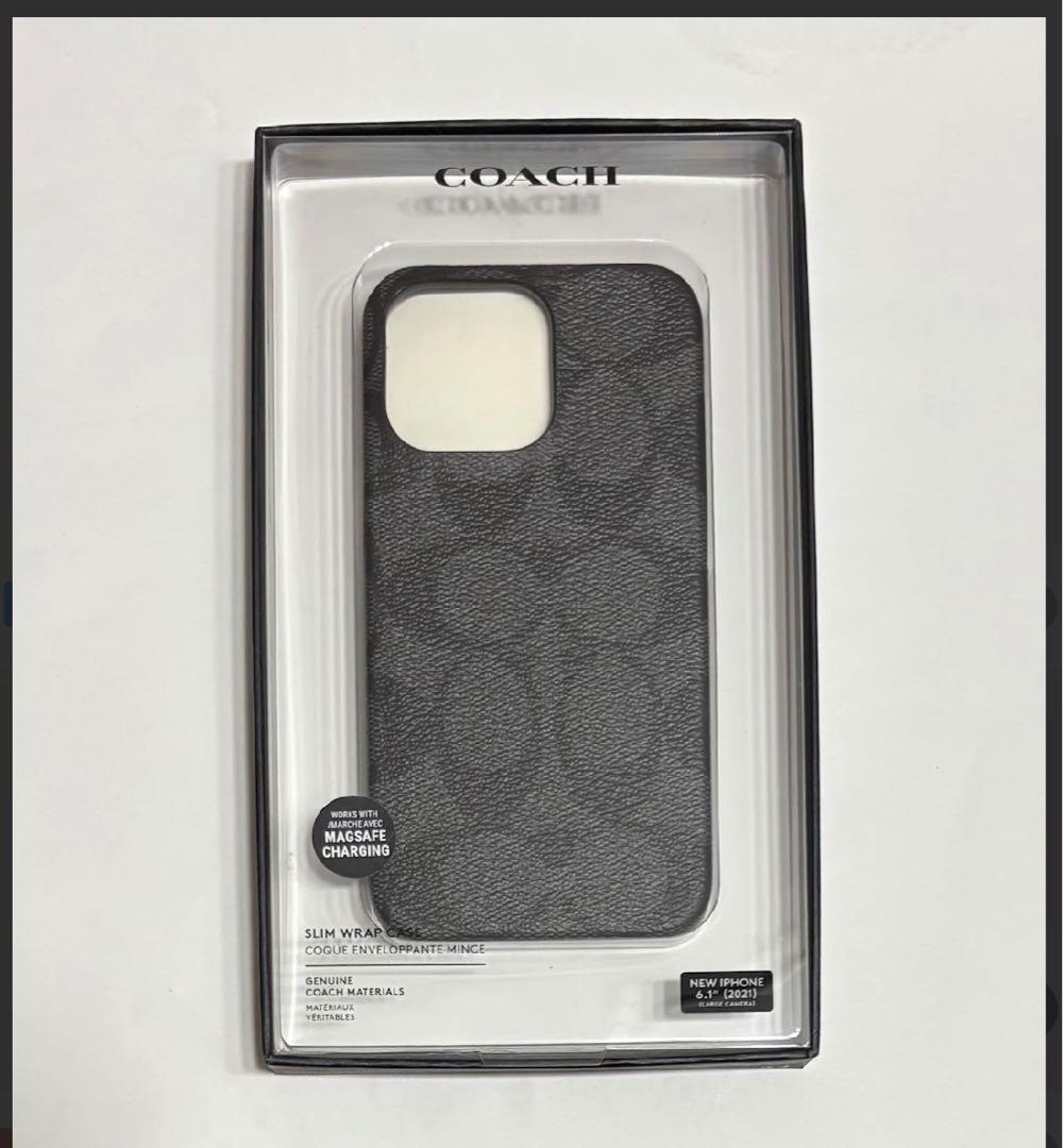 COACH iPhone13 pro ケース C8023 GRAPHITE 1