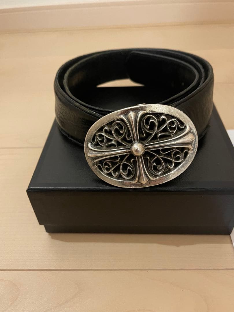 原本無修正クロムハーツクラシックオーバルクロスバックル＋ベルトストラップ(オマケ