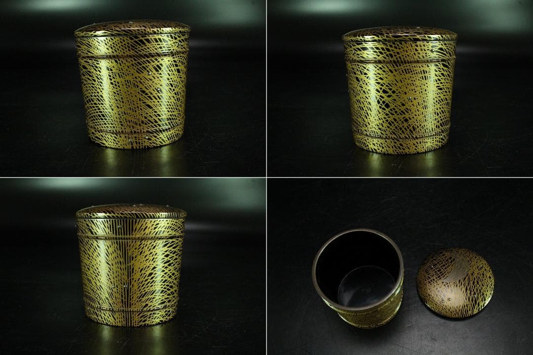 茶道具 長野横笛 月秋草蒔絵 武蔵野 茶器 共箱(K-YC367)