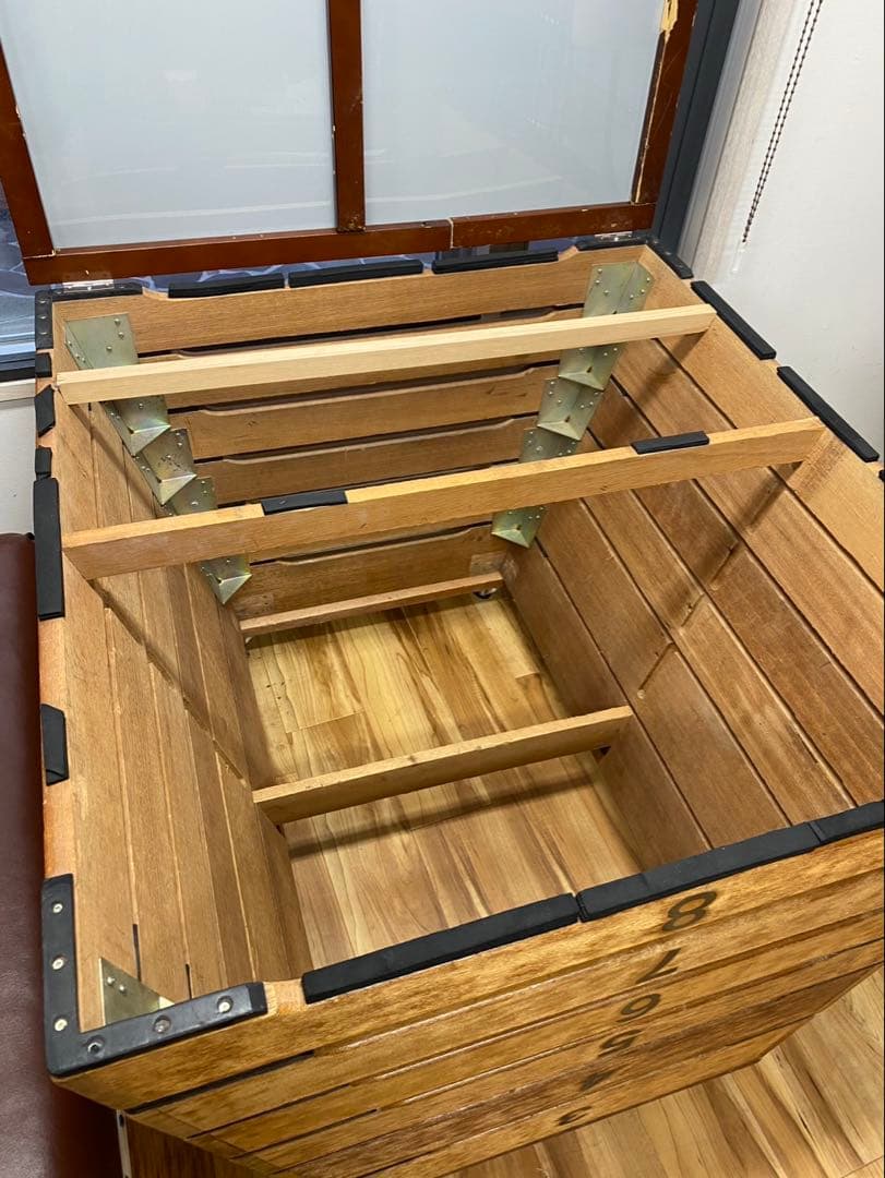 跳び箱をリメイク収納可能テーブルと椅子セット