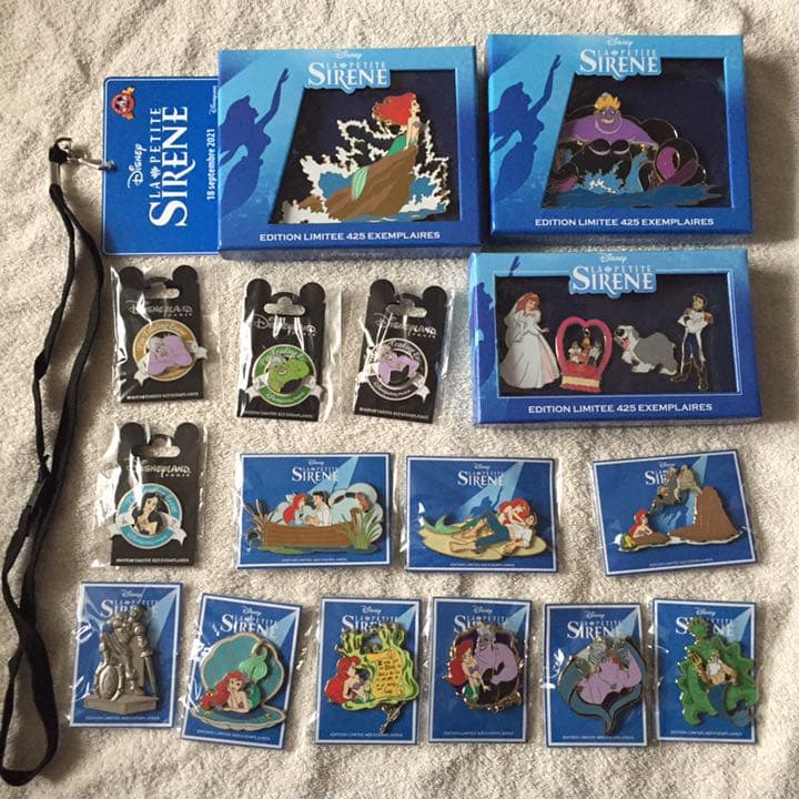 パリディズニー LE425 リトルマーメイド イベント ピンバッジ フルセット