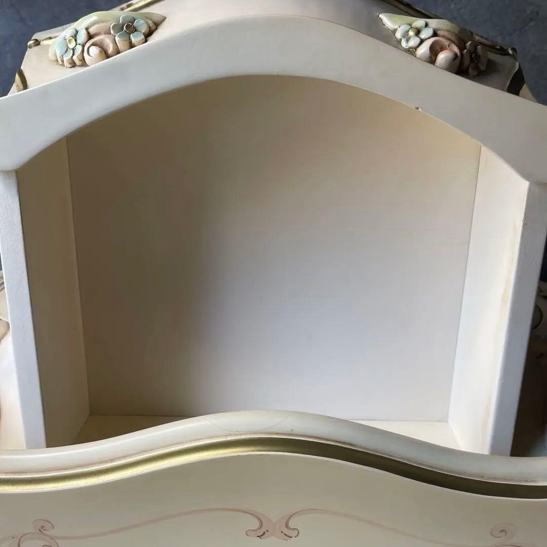 ナイトテーブル　3段チェスト　ロココ様式　姫系　オールドビンテージ