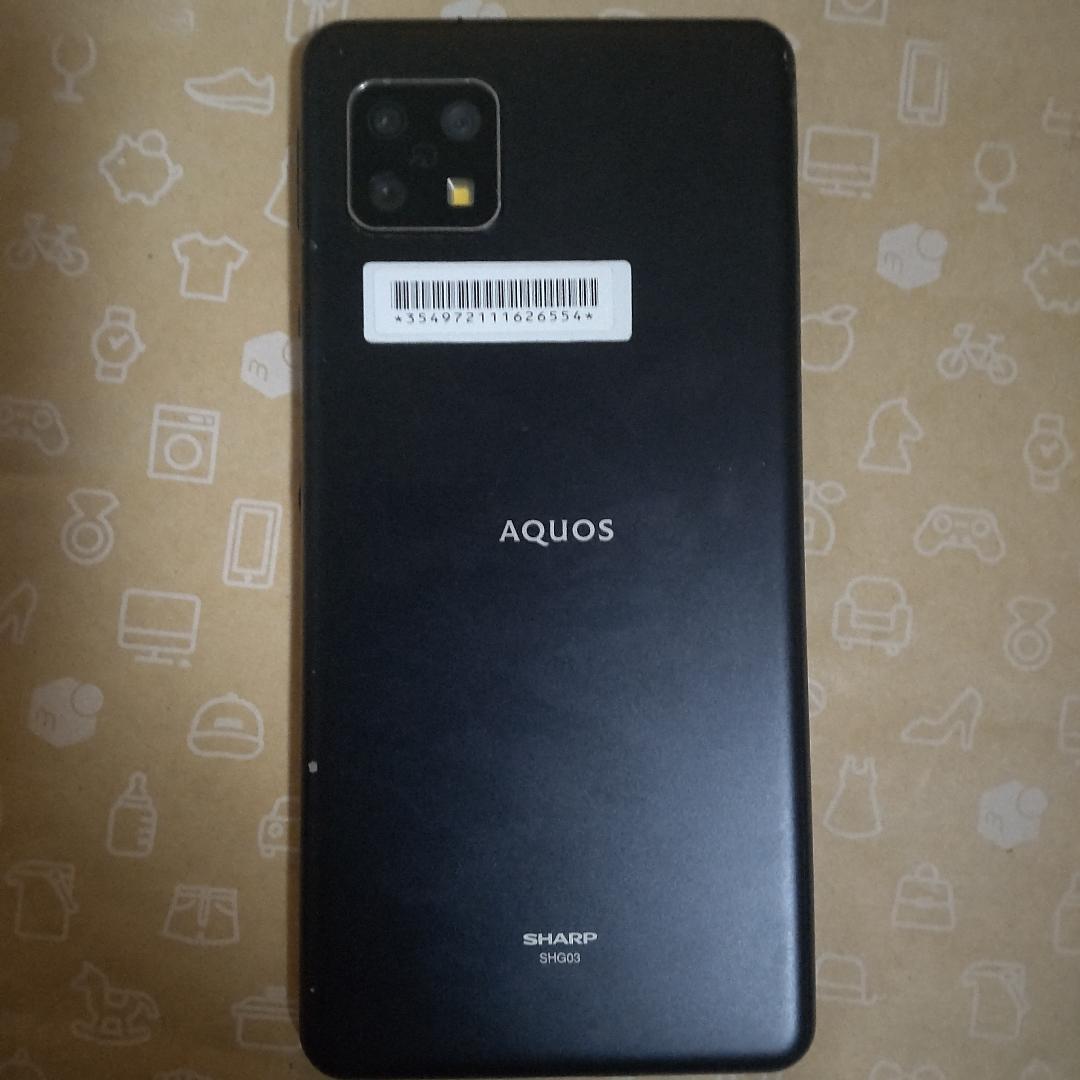 AQUOS sense5G SHG03 バッテリー75% ブラック