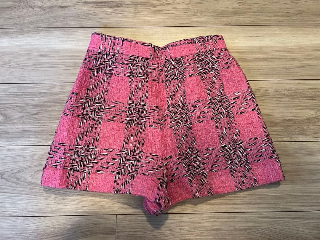 ピンク チェック柄 スカート　キュロット Mサイズ sheller シェリエ