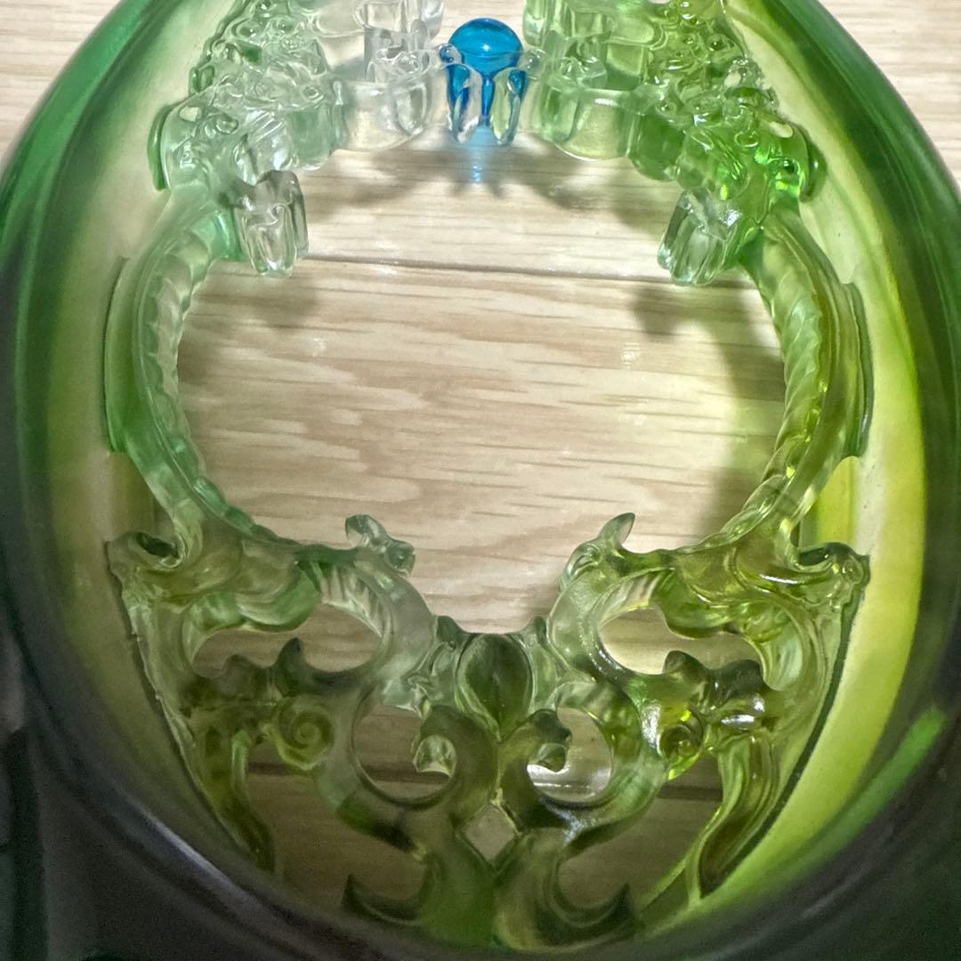 玻璃工房 中国ガラス工芸　置物　仁德輝煌 (龍) の装飾アイテム