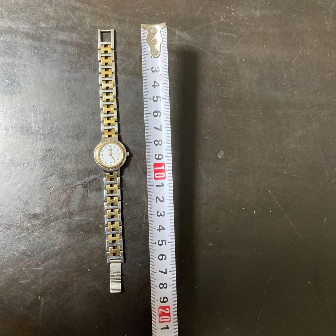 HERMES アナログ時計 シルバー/ゴールド