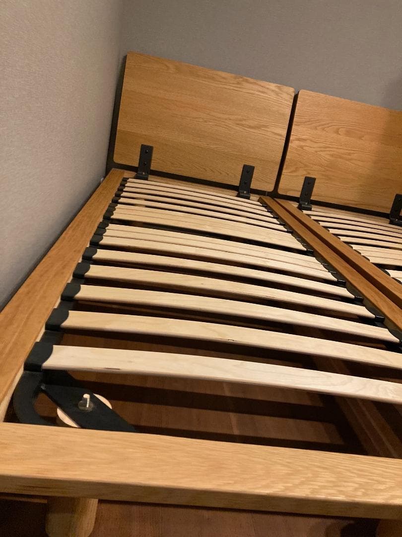 【Roy&Bell①】無印良品 シングルベッドフレーム ヘッドボード付き