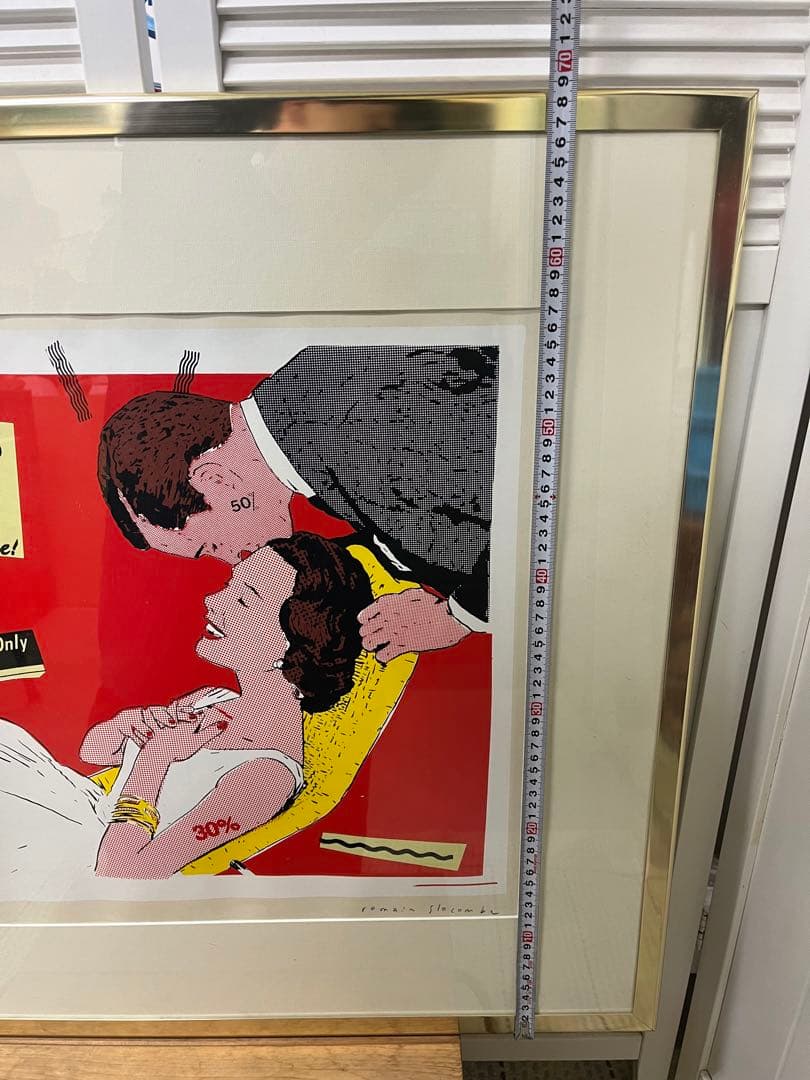 送料込み　Romain Slocombe シルクスクリーン　サイン　シリアル　額