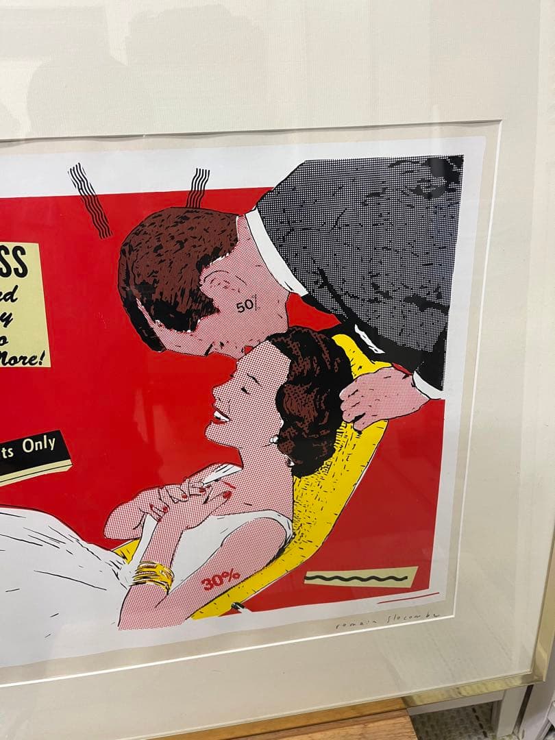 送料込み　Romain Slocombe シルクスクリーン　サイン　シリアル　額