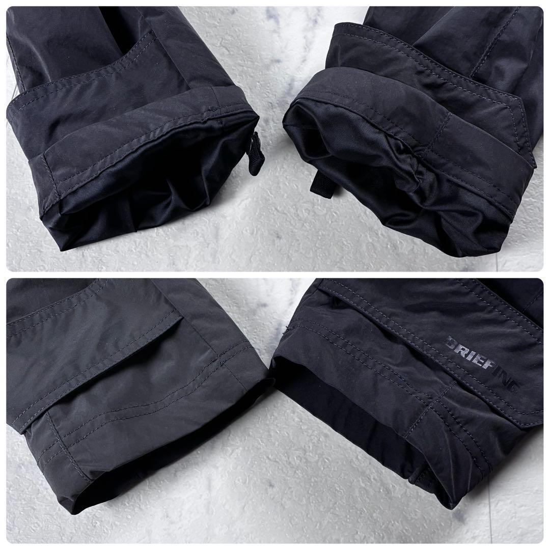 美品 ブリーフィング ウィルラウンジ パッカブルコート ステンカラー グレー L