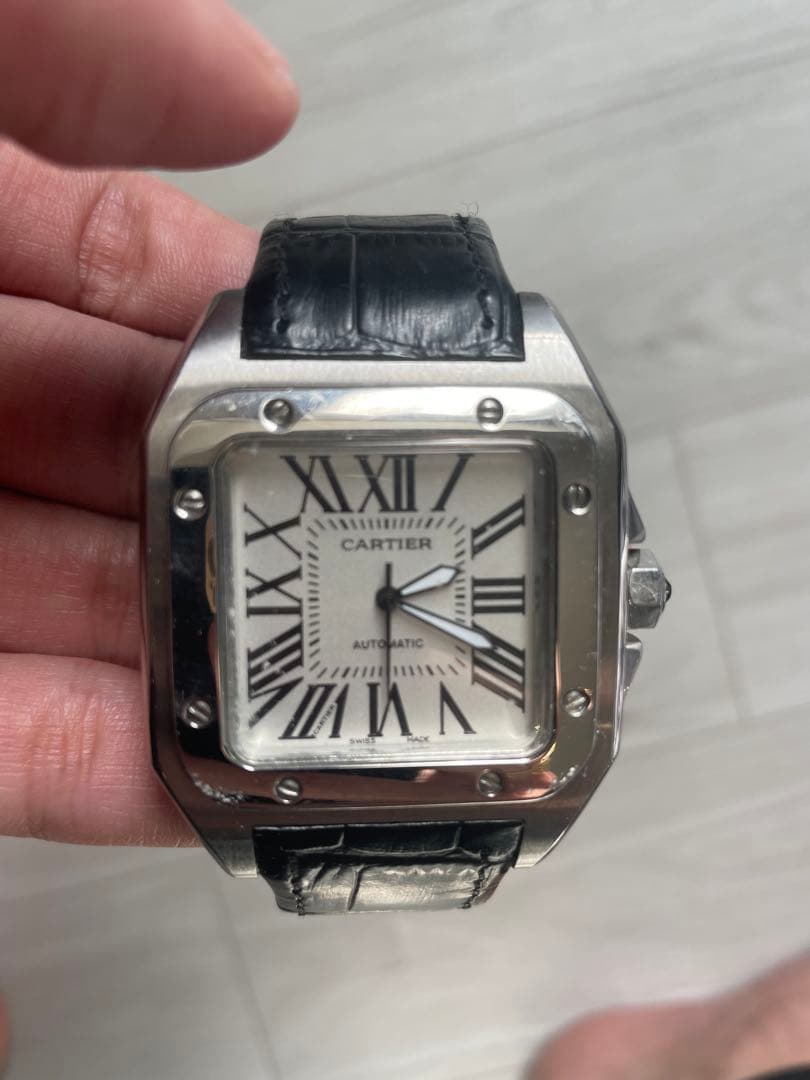 Cartier 自動巻き時計 ホワイト/ブラック