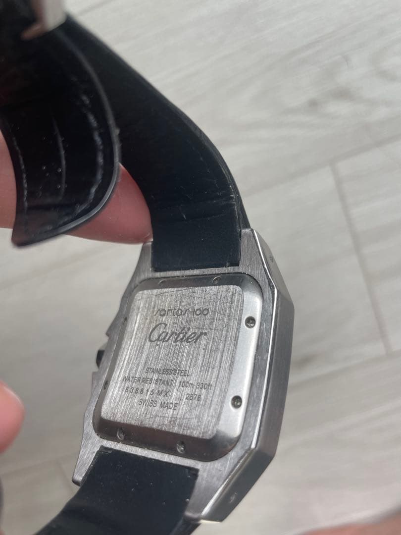 Cartier 自動巻き時計 ホワイト/ブラック