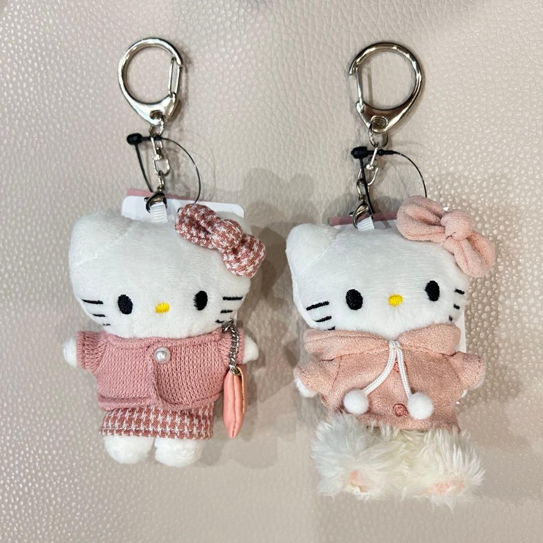 LOWRYSFARM ハローキティ トイキーホルダー ツイード ストラップ 4点