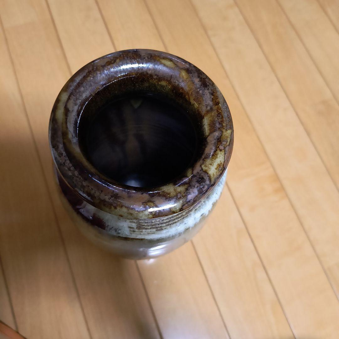 陶器製グリーンパープル瓶