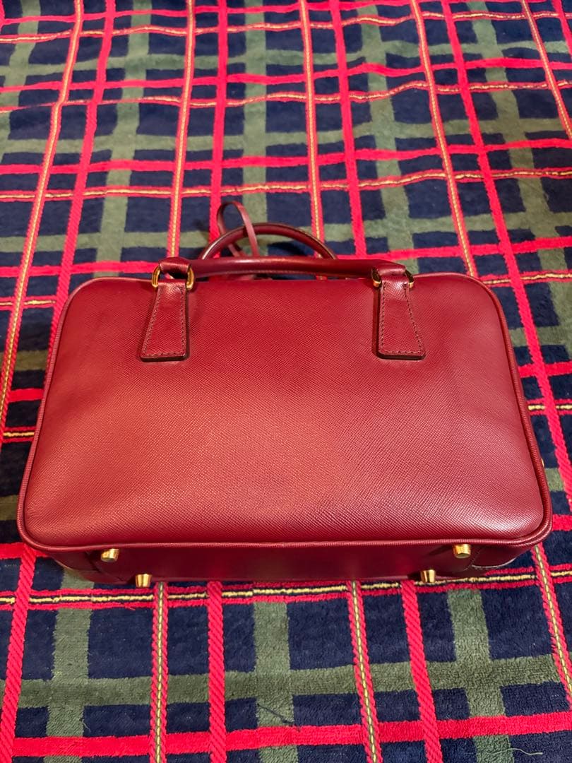 極美品☆　プラダ　ハンドバッグ　サフィアーノ　ラクス　ボストン