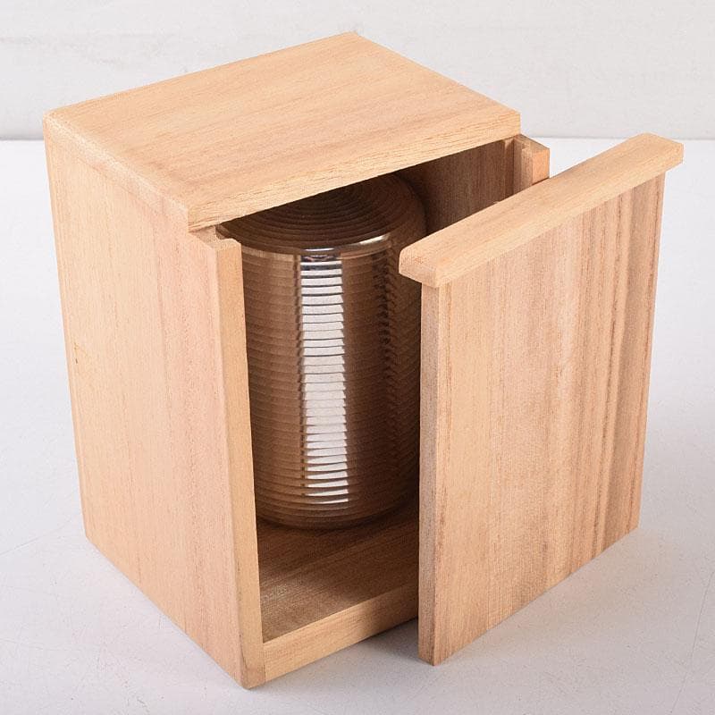 煎茶道具　錫半造　本錫　茶壷　茶心壷　約450ｇ　共箱　V　R8615