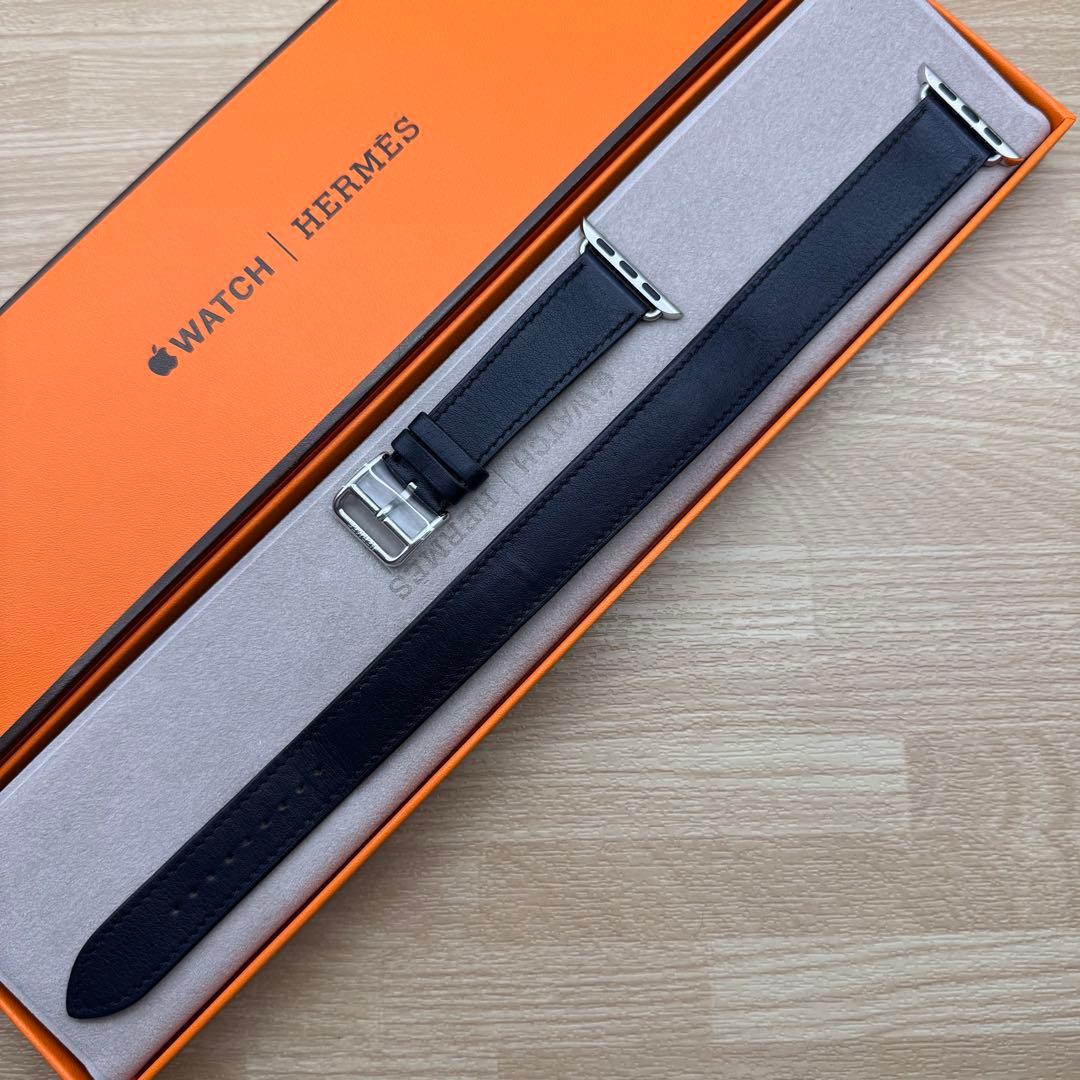 2166 Apple Watch エルメス　インディゴ　ドゥブルトゥール　二重