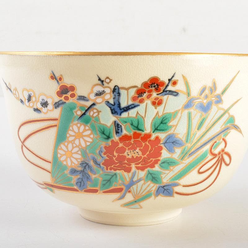 京焼　清水焼　 宮地英香　小栗龍靖　井原瑞雲など　茶碗　八点　V　R7280F