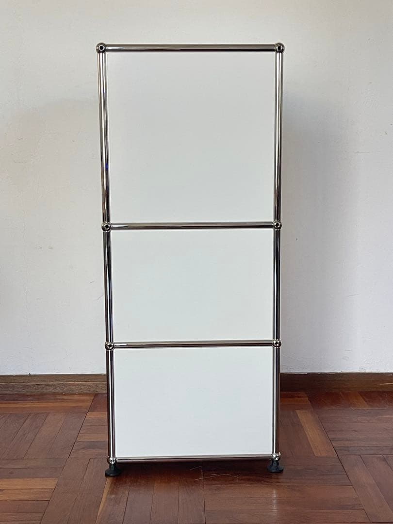 USM ハラー 1列 3段 ドロップダウンドア キャビネット ピュアホワイト