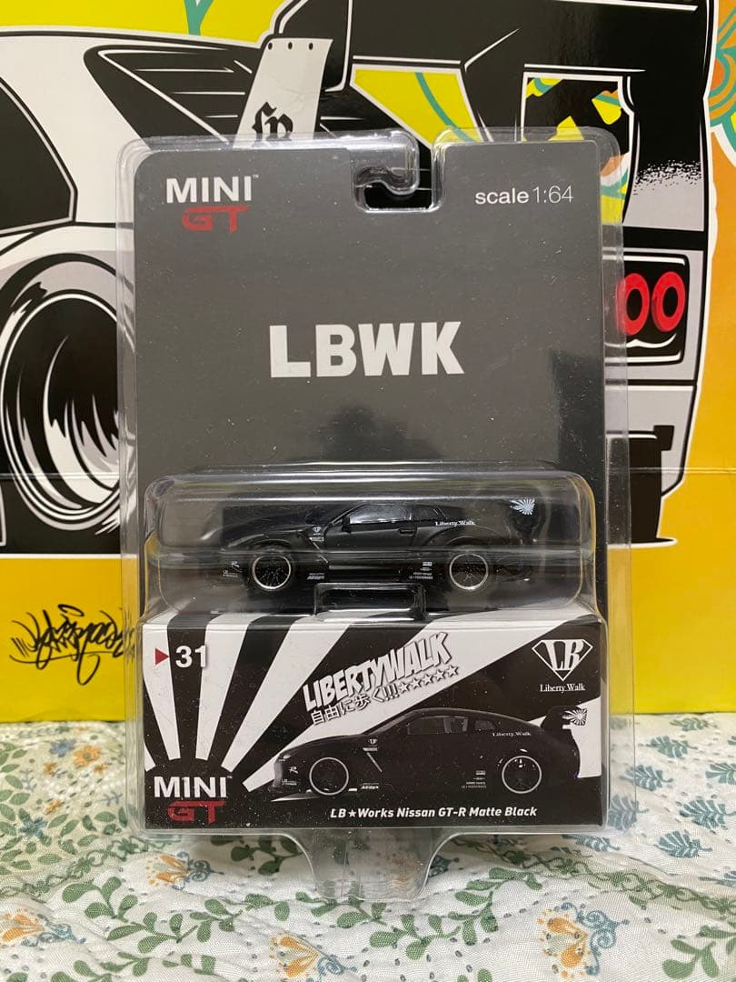 ミニカー MINI GT LBWK GT-R matte black