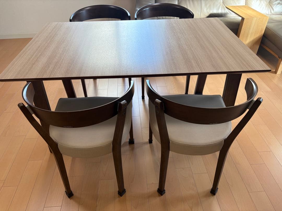 ①カリモク【テーブル*1台】(ダイニングテーブル＆チェア4脚セット販売)